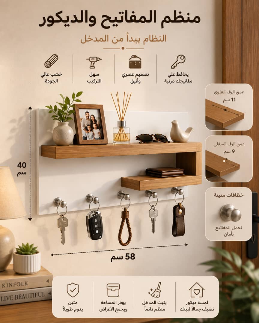 منظم المفاتيح والديكور العصري