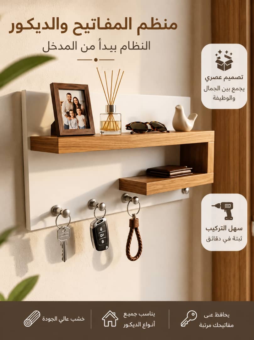منظم المفاتيح والديكور العصري